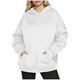 thumbnail image 3 of Blusas para mujer,Sudadera informal con capucha para mujer, corte holgado, color liso, bolsillos, mezcla de poliéster, cómoda para uso diario, sopatenor, 3 of 9
