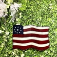 thumbnail image 5 of Metal American Flag Hanging Wall Art Patriotic July 4th Ornament Decoration 10''x14.8'', 5 of 5