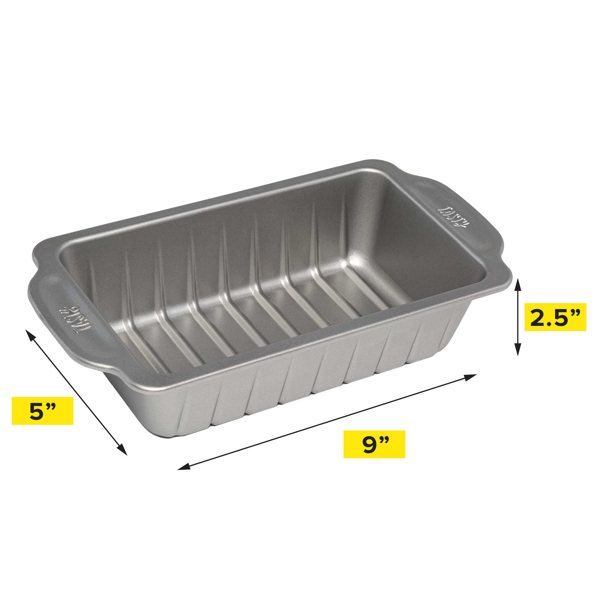 Tasty 2 Piece Carbon Steel Baking Set: 9x5 Loaf Pan and 9