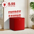 thumbnail image 5 of BANGSON 1.6 Cu.Ft Compact Refrigerator with Freezer, Energy Saving & Low Noise Mini Fridge for Office, Dorm, Bedroom - Adjustable Temp, Reversible Door,Red, 5 of 7