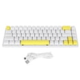 thumbnail image 1 of Teclado mecánico 68 teclas Retroiluminación RGB Teclado compacto con cable con interruptor azul para Windows para ANDROID PC Laptop Blanco Amarillo, 1 of 10