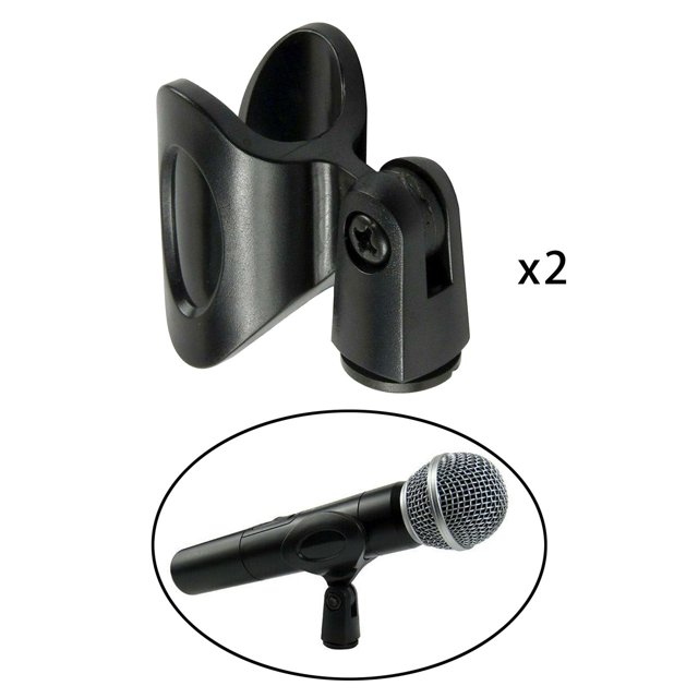 2x Soporte de Clip de Micrófono de Mano Inalámbrico de Resistencia para Soporte de Micrófono Hugo Soporte de clip de micrófono para micrófono