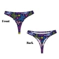 thumbnail image 3 of Balery Colorful Butterflies Tangas de Algodón para Mujer con Estampado – Ropa Interior Sexy, Transpirable, G-string-4X-Large, 3 of 6