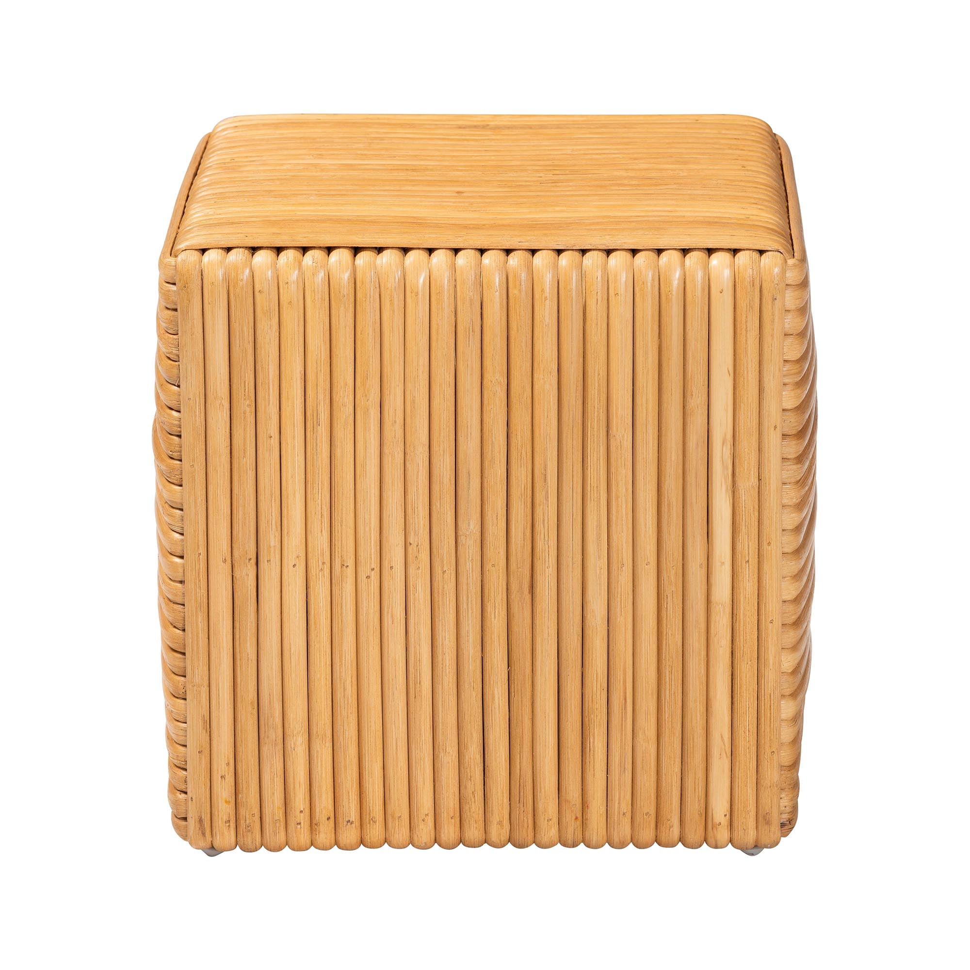 bali & pari Karina Boho Footstool, Light Honey
