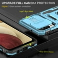 thumbnail image 6 of Samsung Galaxy A42 5G Case with Lens Protection, Galaxy A42 5G Ring Holder with Camera Cover & Kickstand Military Grade Shockproof Heavy Duty Protective Support Magnetic Car Mount Holder, Lightblue, 6 of 7
