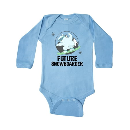 

Inktastic Snowboarding Future Snowboarder Childs Gift Baby Boy or Baby Girl Long Sleeve Bodysuit