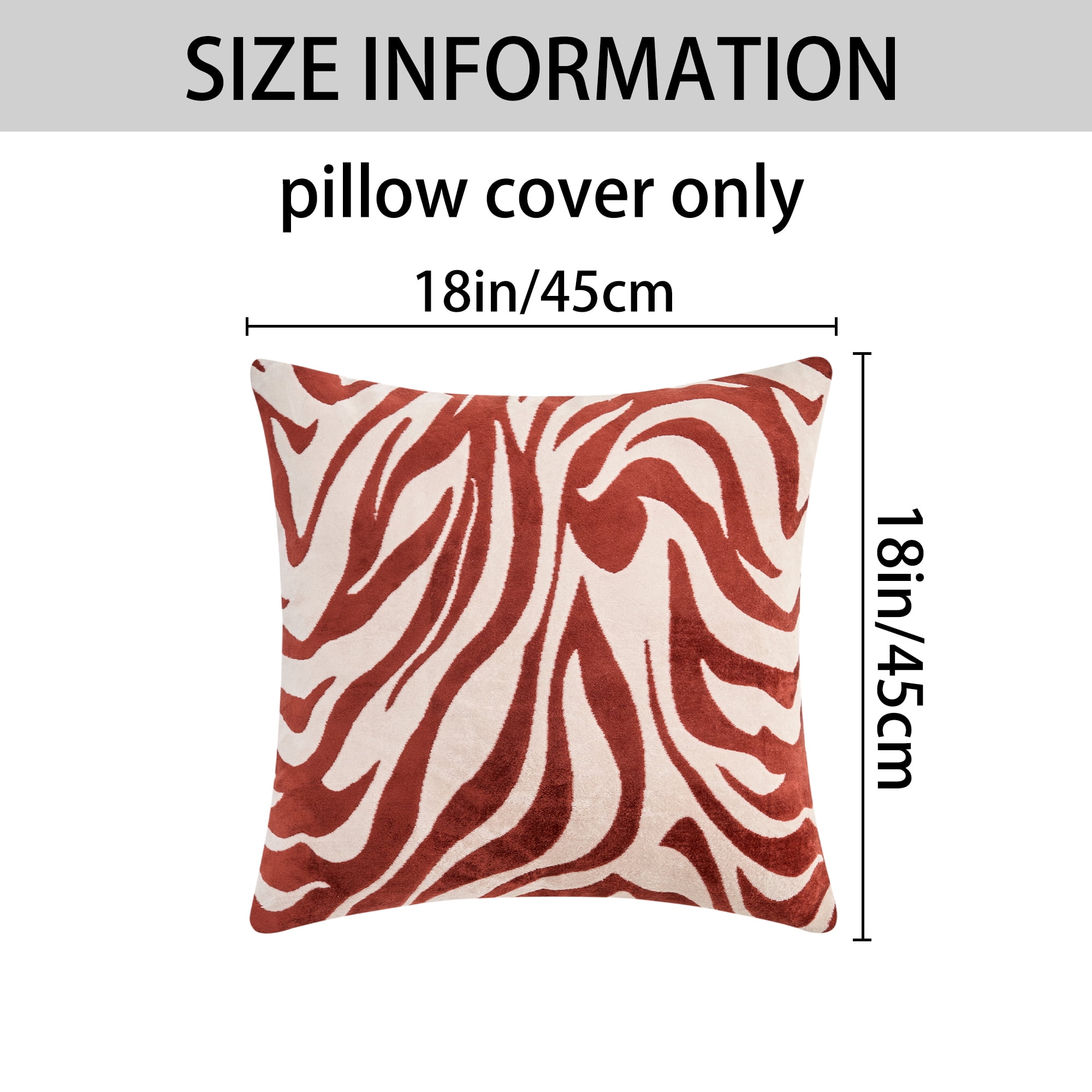 Unique Bargains Throw Pillow Covers Closure Cushion Cover Red 18" x 18"