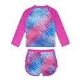 thumbnail image 2 of Usaibhir 3-10T Girls Summer Rash Guards Swimsuit Bathing Suit Long Sleeve Swim Shirts and Swim Shorts Set, 2 of 8