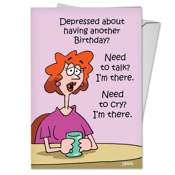 C3984BDG Funny Birthday Card 'I'm There' with Envelope by NobleWorks