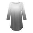 thumbnail image 3 of Womens Tops 3/4 Length Sleeve Tops Neck Casual Print Tunic T Shirts Three Quarter Length Tops Blouses For Women, 3 of 4