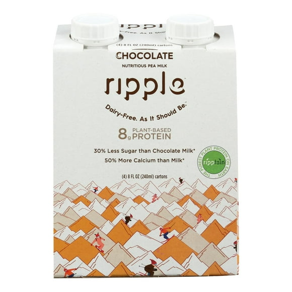 Ripple Foods Ripple Aseptic Chocolate Plant Based With Pea Protein - Case Of 4 - 4/8 Fz