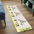 thumbnail image 4 of Lemon Gnomes 2'x6' Runner Rug, Summer Botanical Fruit Wooden Grain Plaid Washable Non-Slip Area Rugs for Hallway Kitchen Floor Bedroom Entryway, StainResistant Laundry Carpet Decoration Indoor Mat, 4 of 9