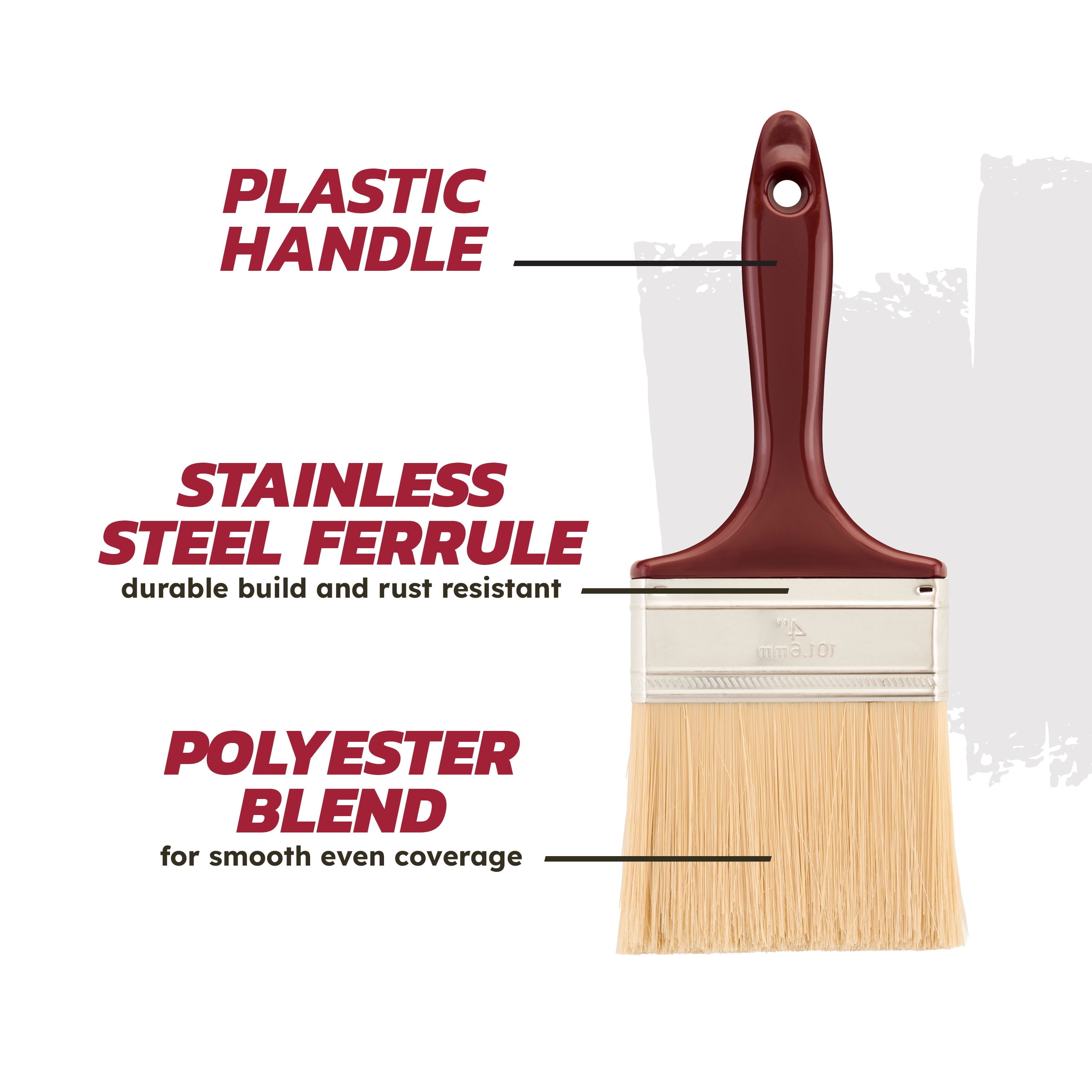 Stain Brush - Polyester Bristles - 4