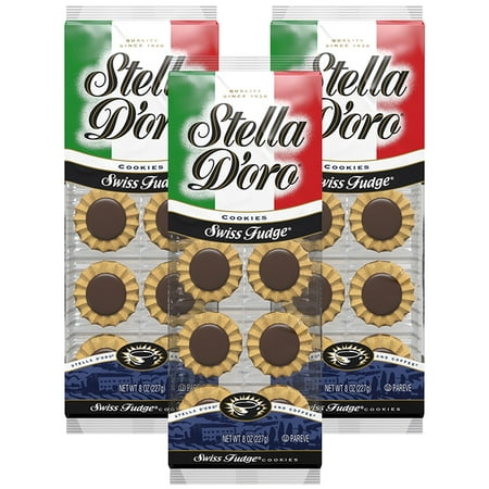 (3 Pack) Stella D'oro Swiss Fudge Cookies, 8 Oz