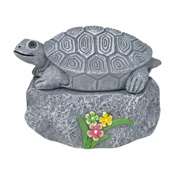 Estatua de jardín para esconder llaves al aire libre, figura de animal, llave de repuesto creativa resistente a la intemperie Gris