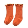 thumbnail image 1 of Sunloudy Baby Warm Stockings Soft Monochrome Skin Friendly Leisure Ruffled Socks, 1 of 6