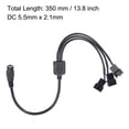 thumbnail image 2 of Unique Bargains Fan Power Supply Cable DC 5.5mmx2.1mm to 3 Port 3 Pin or 4 Pin Output 13.8 Inch, 2 of 4