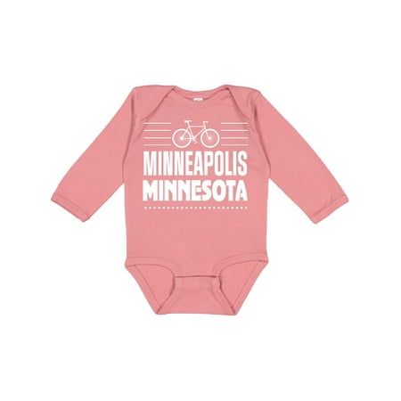 

Inktastic Minneapolis Minnesota Biking Boys or Girls Long Sleeve Baby Bodysuit