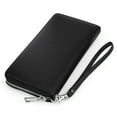 thumbnail image 7 of UTO Wallets for Women PU Leather Zip Around Clutch Purse Card Holder Large Capacity Ladies Phone Wristlet(Cross Black), 7 of 7