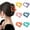 Multicolour 1, variant on 6 Pcs Heart Nonslip Hair Jaw Clips - Cute Hair Styling Accessories for Women's Thin or Thick Hair (Pink)