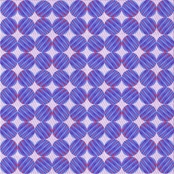 Ahgly Company Indoor Square Patterned Purple Mimosa Purple Area Rugs, 4' Square
