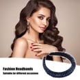thumbnail image 3 of Unique Bargains 1 Pc Rhinestone Headband for Women Bling Padded Hairband Hair Accessories 1.18 Inch Wide Deep Blue, 3 of 7