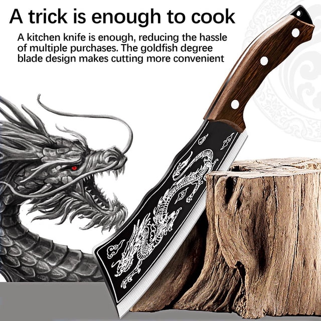 Teissuly Dragon Slaying Knife 8.2 Inch Super Sharp High Carbon Stainless Steel Kitchen Knives Perfect For Cutting Boning And Chopping Needs With Comfort Ha Teissuly WER202312140797