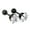 Black, variant on 1 Pair Titanium Steel Prong Cartilage Piercing Ear Studs Earrings Jewe-lq_-4cm-Black