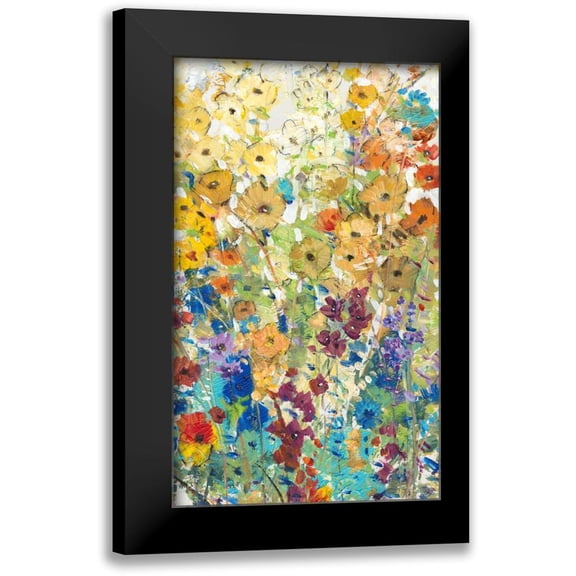 OToole, Tim 10x14 Black Modern Framed Museum Art Print Titled - Meadow Floral I