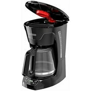 BLACK+DECKER 12-Cup Programmable Coffeemaker with QuickTouch Controls, Glass Carafe, Auto Shut-Off, Black, CM1110B-1