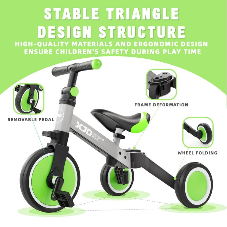 XJD 5 in 1 Toddler Bike for 1-4 Years Old Boy Girl Tricycles XJD 5 in 1 Toddler Bike for 1-4 Years Old Boy Girl Tricycles