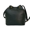 thumbnail image 3 of Pre-Owned Christian Dior Cannage Stitched Logo Hardware Leather Drawstring Shoulder... (Good), 3 of 10