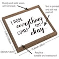 thumbnail image 5 of I Hope Everything Comes Out Okay Art Sign Solid Wood Sign Funny Farmhouse Decor Sign with Arylic Layer 13x13 Inch Large Hangable Wooden Frame Block Sign for Home Room Decor 1set, 5 of 7