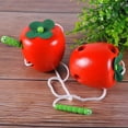 thumbnail image 2 of Kids Developing Intelligence Educational Toys Wooden Strings Caterpillars Eat Fruit Puzzle, 2 of 6