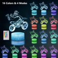 thumbnail image 2 of Luz nocturna 3D Yzddsi para motocicleta, 16 colores con mando a distancia para niños, 2 of 9