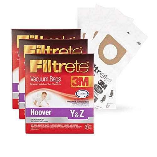 3M Filtrete Hoover Y & Z Vacuum Bag, 9 Pack
