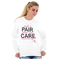 thumbnail image 4 of Grab Pair Show You Care Pink Ribbon Women Plus Size Crewneck Sweatshirt Brisco Brands 2X, 4 of 5