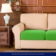 thumbnail image 6 of Subrtex Cushion Covers Separate Seat Stretch Textured Grid (2PCS, Grass Green), 6 of 7
