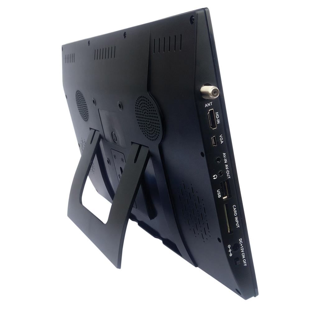 SuperSonic Portable Digital LED TV 14", USB, SD, HDMI Input Built-in Rechargeable Lithium Ion Battery,FM Radio with Stan
