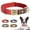 Red, variant on Pet Artist Personalized Dog Collar Leather Custom Name Number Engraved Brass Buckle for Small Medium Large Dogs