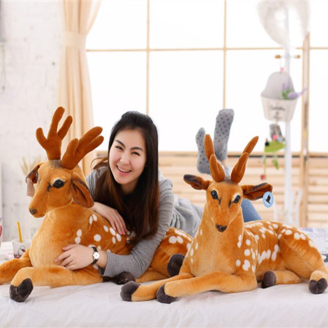 Lovely Simulation Animal Plush babyToys Deer Doll Christmas Boys And Girls Gifts Decorations stuffed toys for Children Birthday zhangmengya LED
