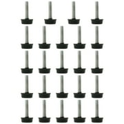 Uxcell M6 x 24 x 18mm Furniture Glide Leveling Feet Adjustable Leveler Floor Protector for Table Desk Leg 24Pcs