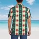 thumbnail image 4 of Balery Christmas Snowflakes Plaid Camisas hawaianas de manga corta para hombre, camisas playeras de corte holgado, camisas de vacaciones con botones,Medium, 4 of 7