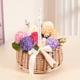 thumbnail image 4 of Woven Flower Basket Rattan Storage Girl Hand Handmade with Bow, S, 4 of 4
