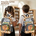 thumbnail image 4 of Whosucclay Giraffe Floral Pattern Clear Backpack for Girls Boys, High School Elementary Transparent Side Pockets Transparent Backpack for Travel Concerts, 4 of 10
