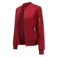 thumbnail image 4 of WXLWZYWL Winter Women'S Zipper Animal Solid Cardigan Jacket Autumn Pocket Coat Blouse, 4 of 5
