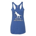 thumbnail image 2 of Wild Bobby, Unstoppable T Rex Funny, Pop Culture, Women Tri-Blend Racerback Tank Top, Vintage Royal, Small, 2 of 4