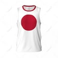 thumbnail image 3 of Camiseta deportiva de baloncesto para hombre con bandera de Japón, camiseta multifunción para correr, fitness, sin mangas, con nombre personalizado exclusivo, 3 of 4