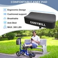 thumbnail image 6 of COSYWILL All Terrain Knee Scooter,Knee Walker Scooter for Foot Injuries,Adults Roller Scooter for with 10“ TPU Wheel,Compact Crutches Alternative,Blue, 6 of 9