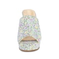 thumbnail image 6 of BLISSFUL STEP Women's Shoes Platform Sandals Floral Chunky Heels Slides Sandals Mint Green 10, 6 of 7